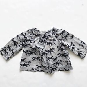 Babygap horse print blouse EUC 12-18 months